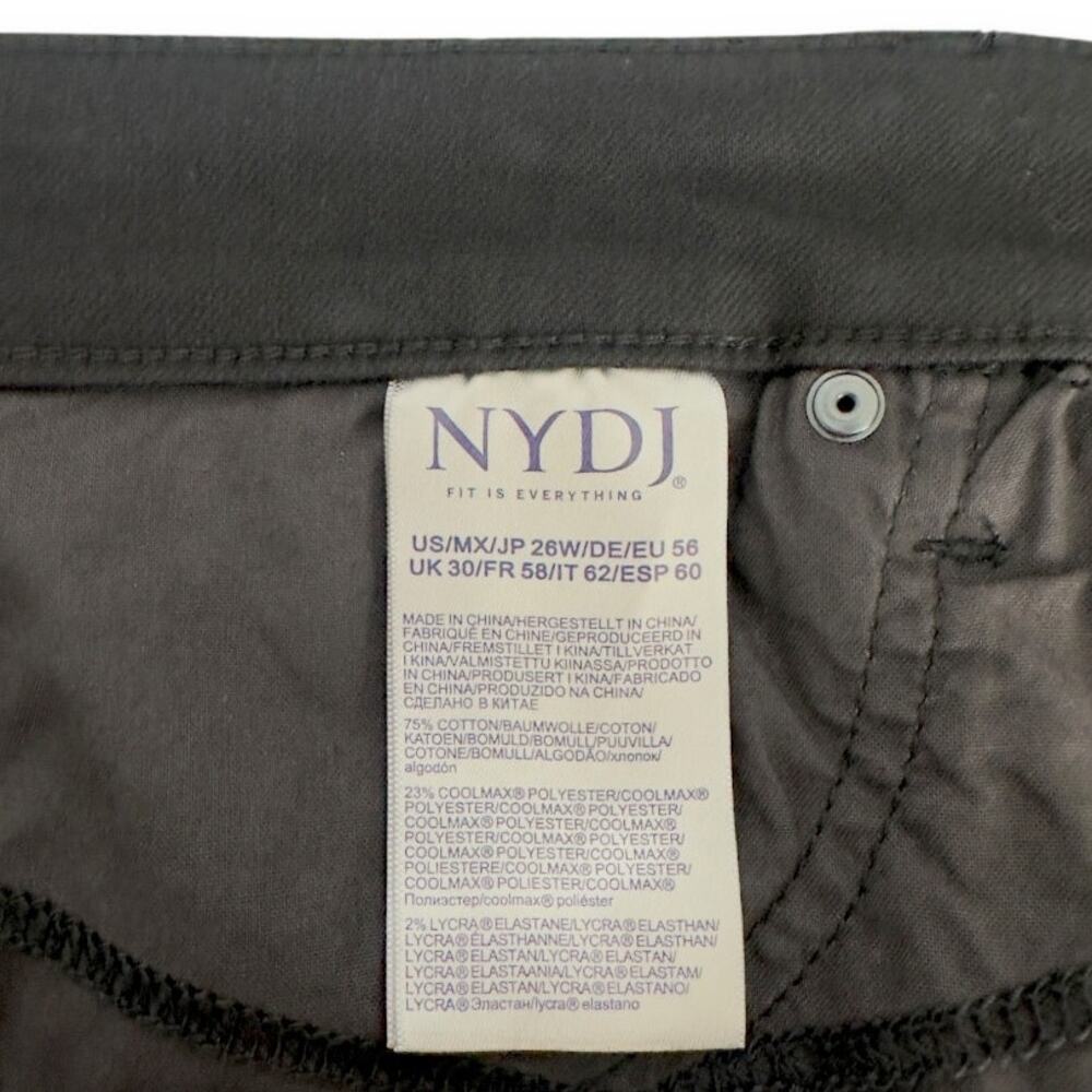 NYDJ NWT Women's Ellison High Rise Straight 31 Inseam Jeans Size 26W Black - Picture 10 of 13
